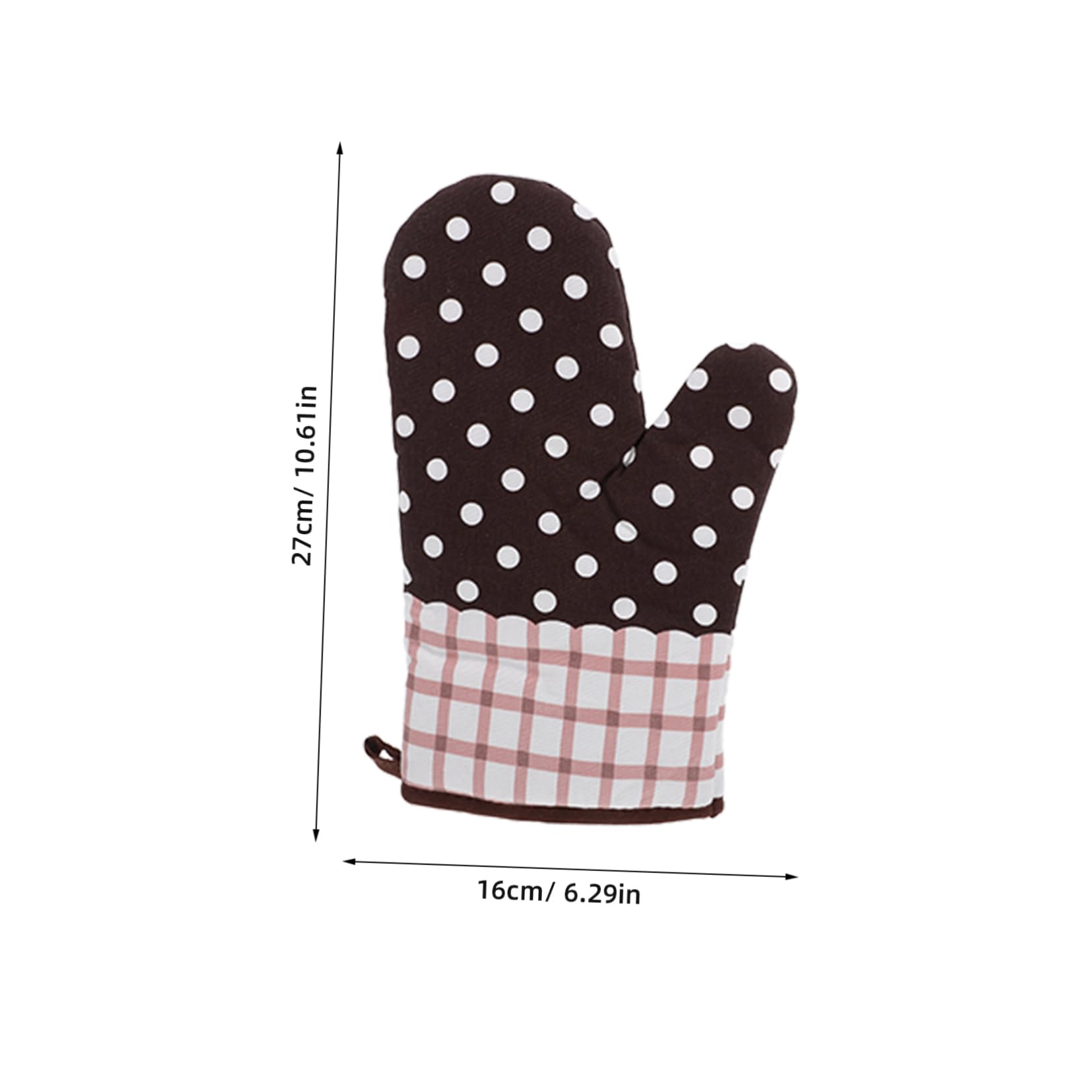 FUNOMOCYA Heat Proof Cooking Gloves 2 Pcs Cotton Oven Mittens Kitchen Baking Mittens Non-Slip Grip