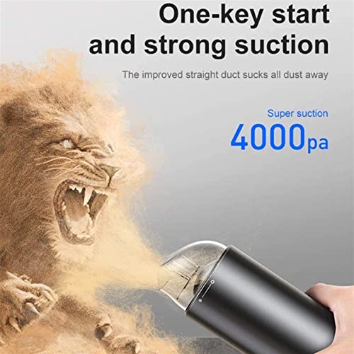 Vácuo de carro Mini-vácuo portátil, 4000Pa carro vácuo sem fio, pequeno aspirador portátil para casa