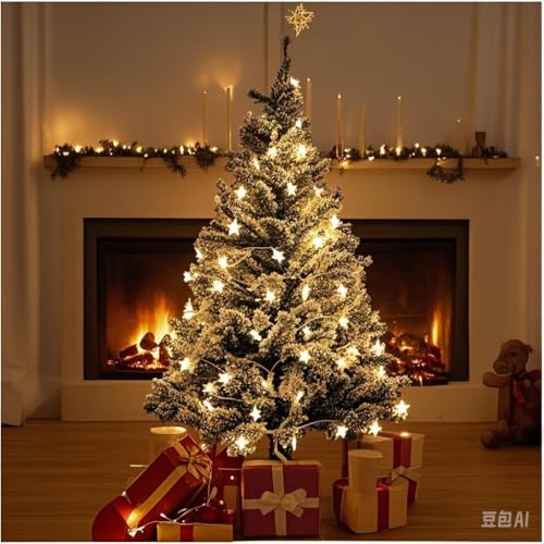 Image of 40 LED Star String Lights Battery Operated 20FT Star Mini Star Fairy Lights for Patio Garden,Wedding, Party, Home Decoration (Star)
