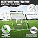 TELURY Heavy Duty Baseball Rebounder Net 4x4.5 FT Pitchback with 3 Adjustable Angles, Baseball and Softball Bounce Back Net for Ground, Line Drive, Fly Ball Return Settings Fielding Trainer (Green)