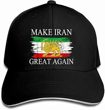 Make Iran Great Again Persian Lion and Sun Shiro Khorshid Emblem of Iran MIGA Hat Adjustable Baseball Cap Unisex Men&Women