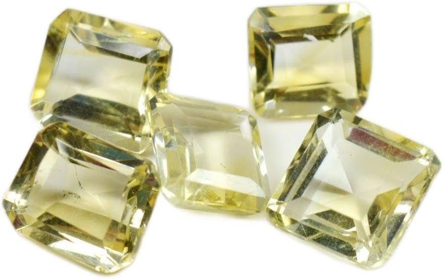 Natural Citrine Faceted Lot Total 25 Carat 5 Pieces Loose Gemstone Square at Wholesale Rate