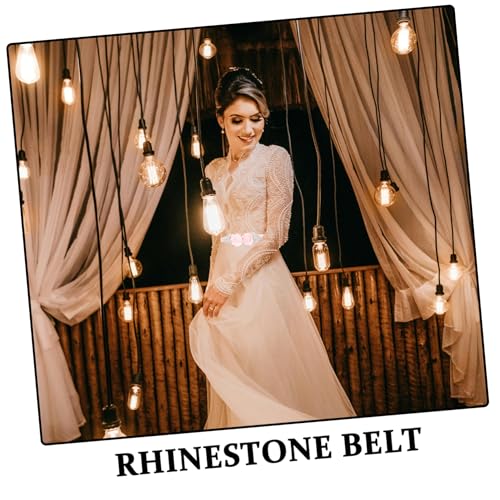 Wedding Sash Belt with Rhinestones for Brides Elegant Floral Design for Formal Dresses Comfortable Fit for All Day Wear for Weddings and Special Occasions3