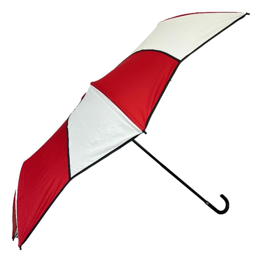 Everyday Red Swirl /Cream Folding Umbrella Lightweight