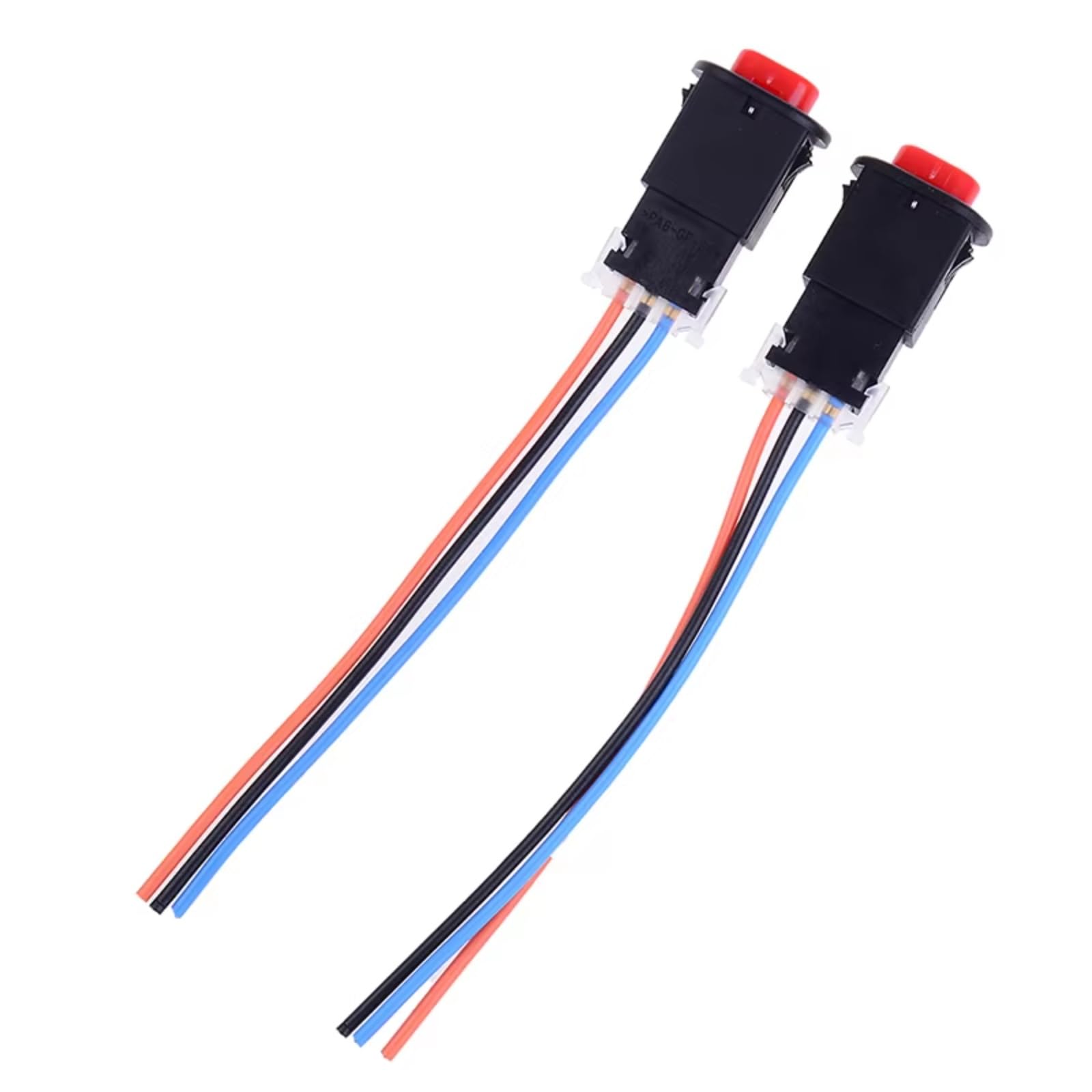 Interrupteur de contacteur d'allumage avec Verrouillage,Longueur 11,5cm,Lot de 2.Bouton de Feux de détresse pour Moto,Double clignotement,avec 3 Fils et Verrouillage intégré.