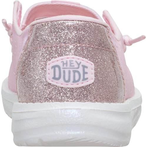 Image of HEYDUDE Girl's Toddler Wendy Sparkle Surprise | Slip On Shoe with Elastic Laces
