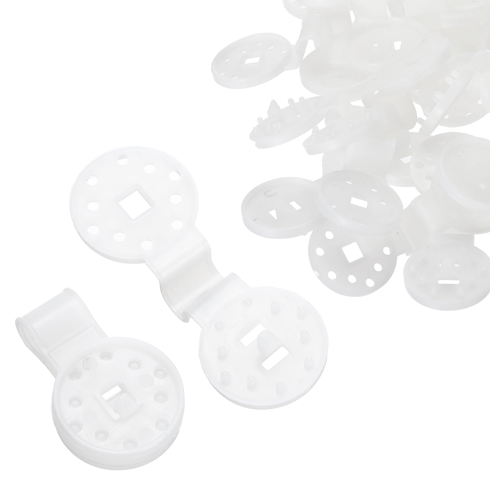 PATIKIL 25 Pcs Shade Cloth Clips, Small Plastic Lock Grip Sun Shade Fixing Clip for Outdoor Garden Agricultural Greenhouse Anti Bird Netting, White