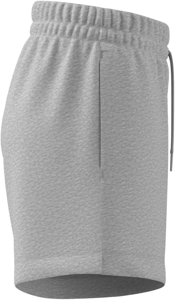 adidas Womens Cotton French Terry Drawstring Shorts Training Casual Bottoms Casual - Black - Image 3