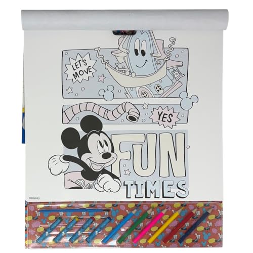 Libro da Colorare Marvel Disney per Bambini Album Maxi 40,5x35 cm con Pastelli Matite Stickers e Fogli Magici Idea Regalo Creativa (Topolino)