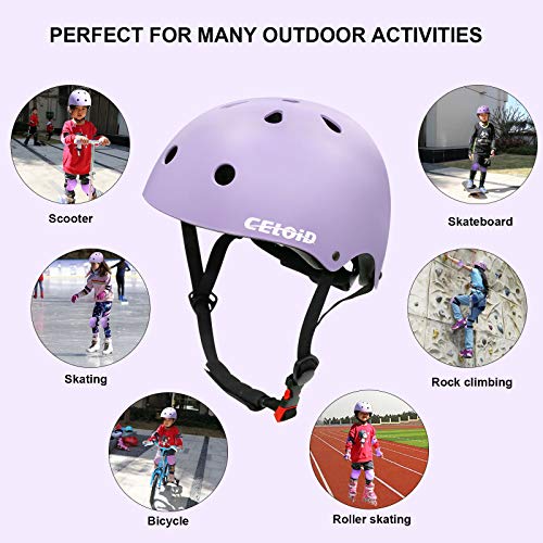 Image of Kids Bike Helmet,Toddler Skateboard Helmets for Ages 2-3-5-8-14 Years Boys Girls，Adjustable Multi-Sport Bicycle Skateboarding Football Roller Skating Scooter Rollerblade Balance Bike Helmet