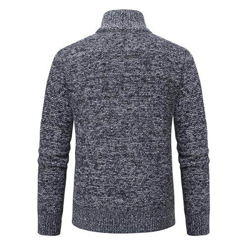 Men's Cardigan Sweater Stand Collar Full Zipper Knit Cardigans with Pockets Casual Full-Zip for a Versatile Layering Piece3