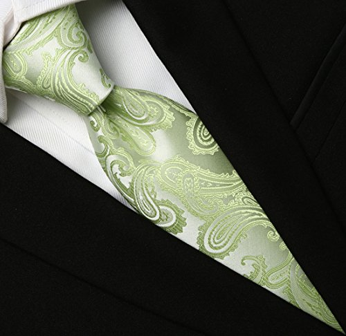 Image of KissTies Mens Paisley Tie And Pocket Square Necktie Sets
