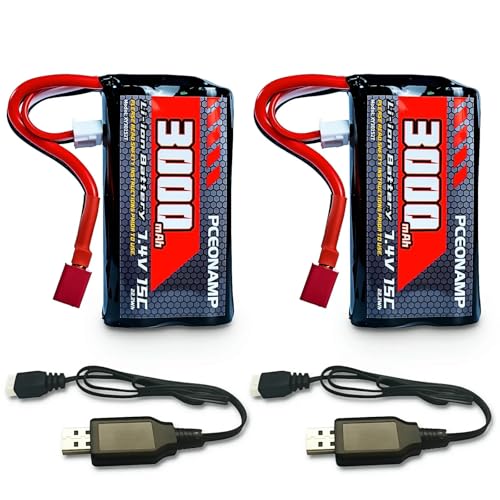 PCEONAMP 7.4V Li-ion Battery 3000mAh...