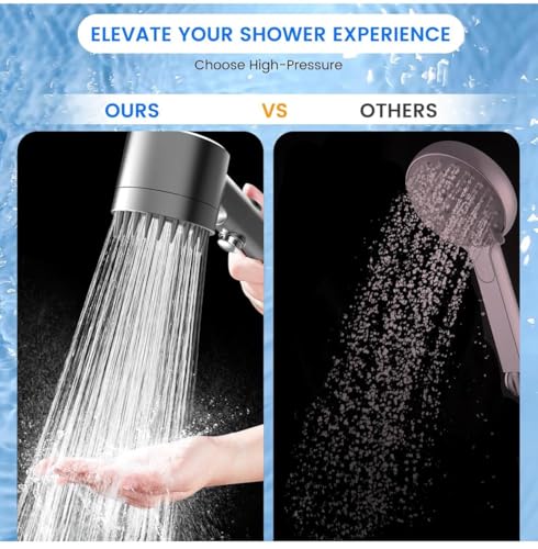 Image of Blynk High Pressure Filter Shower Head - Handheld Shower with ON /Off Switch, 3 Spray Modes, Ionic Filter Beads for Hard Water & Chlorine Removal, Water Saving Spa Shower for Bathroom