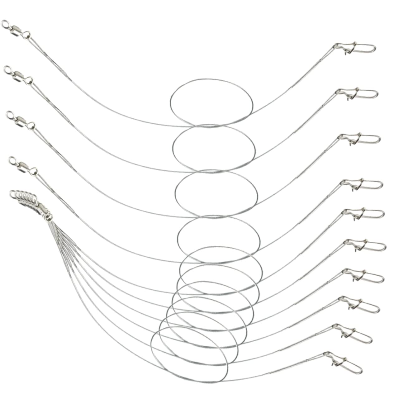 GANAZONO 1set Fishing Catfishing Tackle Sea Fishing Tackle Sinkers Fishing Steel Wire Fishing Terminal Tackle The Rig Fishing Casing Tackles Fishing Rigs Holder Stainless Steel 24pcs