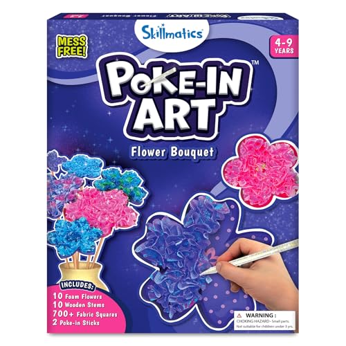 Image of Skillmatics Poke-in Art - Flower Bouquet, DIY Craft Kits, Mess-Free Fun for Kids, Creative Activity, Gifts for Girls & Boys Ages 4, 5, 6, 7, 8, 9