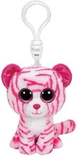 Carl etto Ty 36638 Asia Clip Beanie Boo's, Tiger Glitter Eye Glub Sliding's 8.5 cm White/Pink