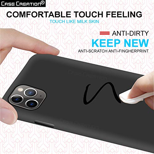 Image of Case Creation Luxurious og Series for Apple iPhone 11 pro max case Cover,Anti-Dirty Slim case Frosted Matte Cute Candy TPU Raised Bezel (Splash of Color) Back Cover for iPhone 11 pro max -Black