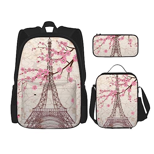 Sac à dos Tour Eiffel noir pack de 3 sacs pour éviter le désordre pendant vos voyages