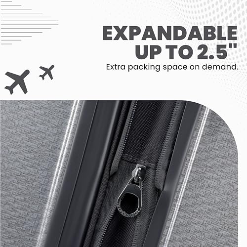 Spyder Traverse 3 Piece Luggage Set, 360° Spinner Wheels, TSA Approved Lock, (20 Inch Carry On, 25 Inch Medium, 29 Inch Large), Silver4