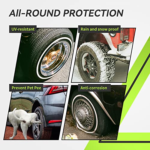 Image of RVMATE RV Tire Covers, Dual Axle Wheel Cover (2 Pack) Fits 27 inch-30 inch Diameter Tires, Waterproof Anti-UV Black Dual Tire Covers RV Accessories for Truck /Trailer