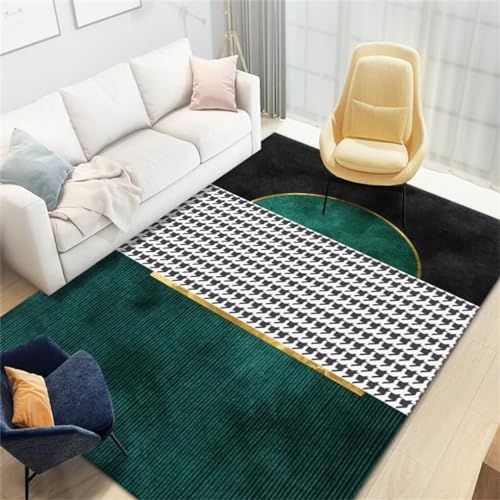 Tapis de chambre ado vert 200x250cm pour créer un espace détente moderne