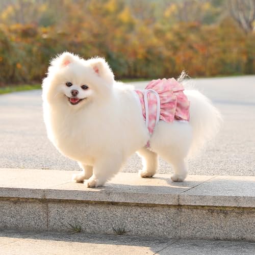 Image of Reusable Dog Diapers Female 3 Pack Doggie Diapers for Period Heat Incontinence Puppy Training (Small, Watercolor)