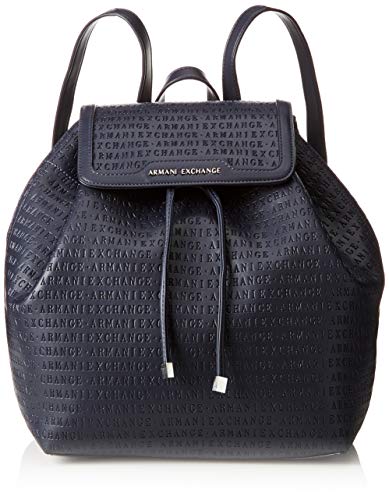 Preisvergleich Produktbild Armani Exchange Damen Denim Backpack Rucksack, Blau (Navy), 31x15x49 cm
