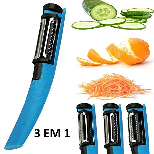 Descascador De Legumes 3 laminas AZUL CBRN02238