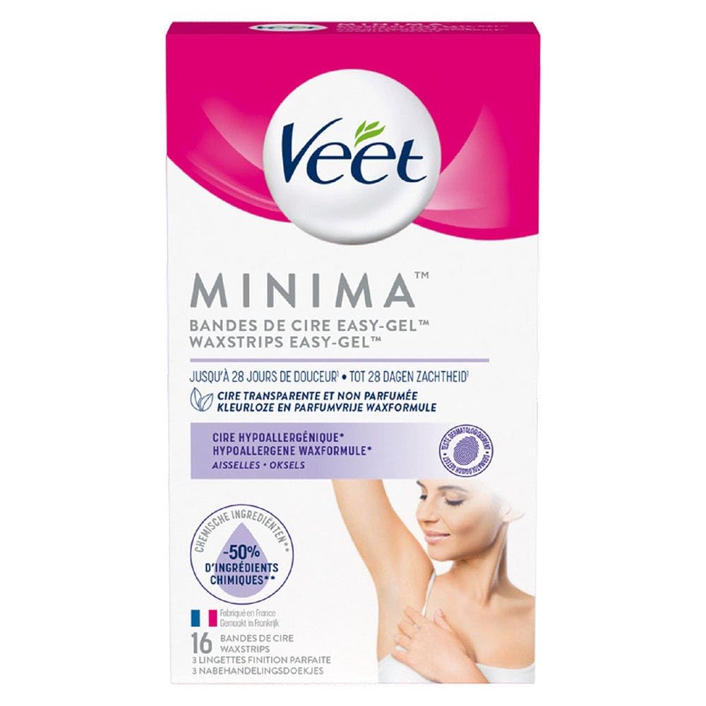 Veet Pure - 16 Strisce Di Cera Fredda Ascelle, Pelli Sensibili, Raccomandate Dai Dermatologi - Epilazione A Lunga Durata (16 Bande, 16) - 4