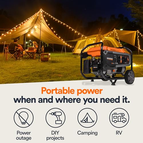Generac 7678 GP3600 3,600-Watt Gas-Powered Portable Generator - Powerrush Advanced Technology - Durable Design and Reliable Power for Emergencies and Recreation - CARB Compliant - Image 3