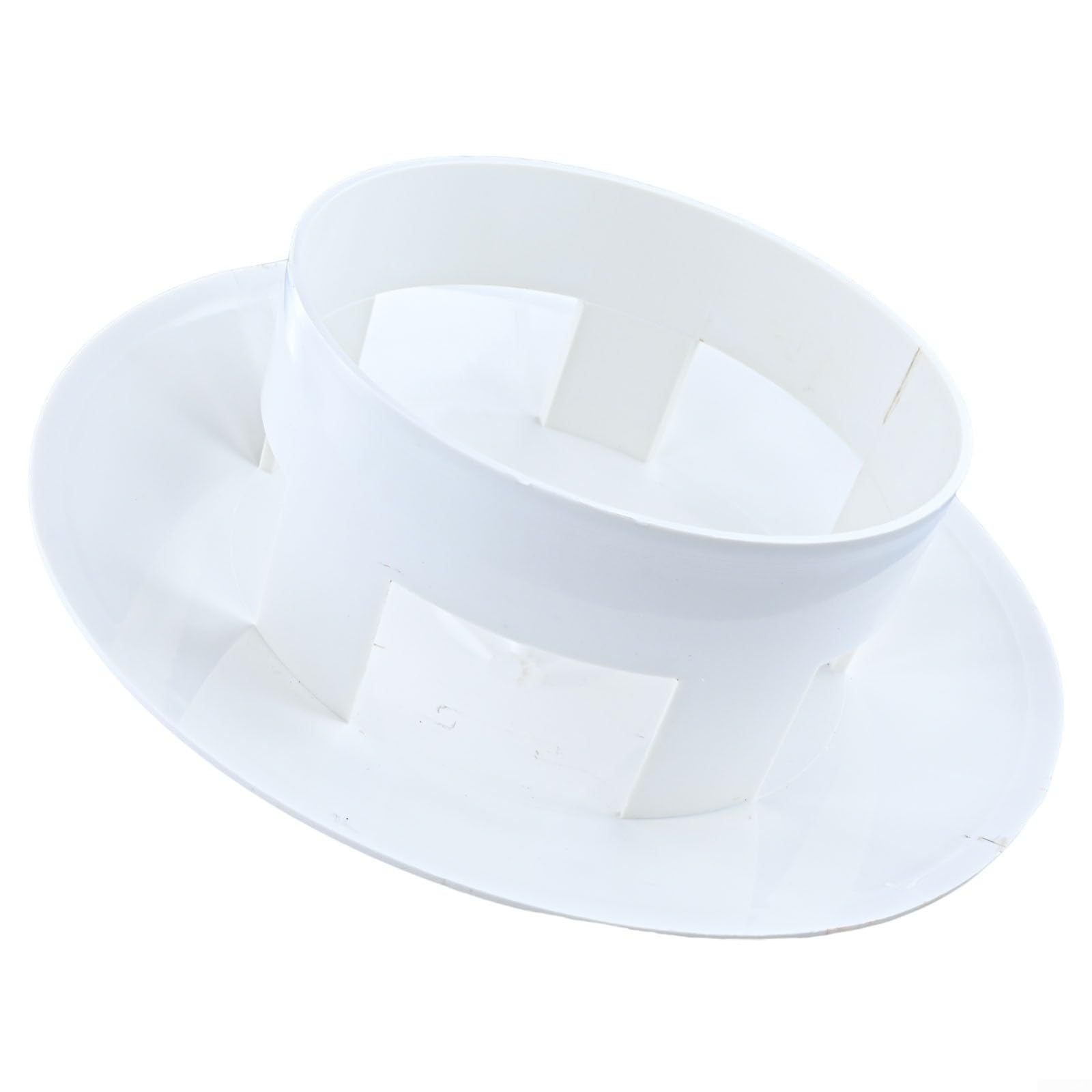 PFXNGMS PVC Roof Ventilation Grille Rain Cap Round Hood for 75mm 110mm 160mm Pipe Ducts Chimneys Extraction Hoods Weatherproof Vent Cover White(160mm)