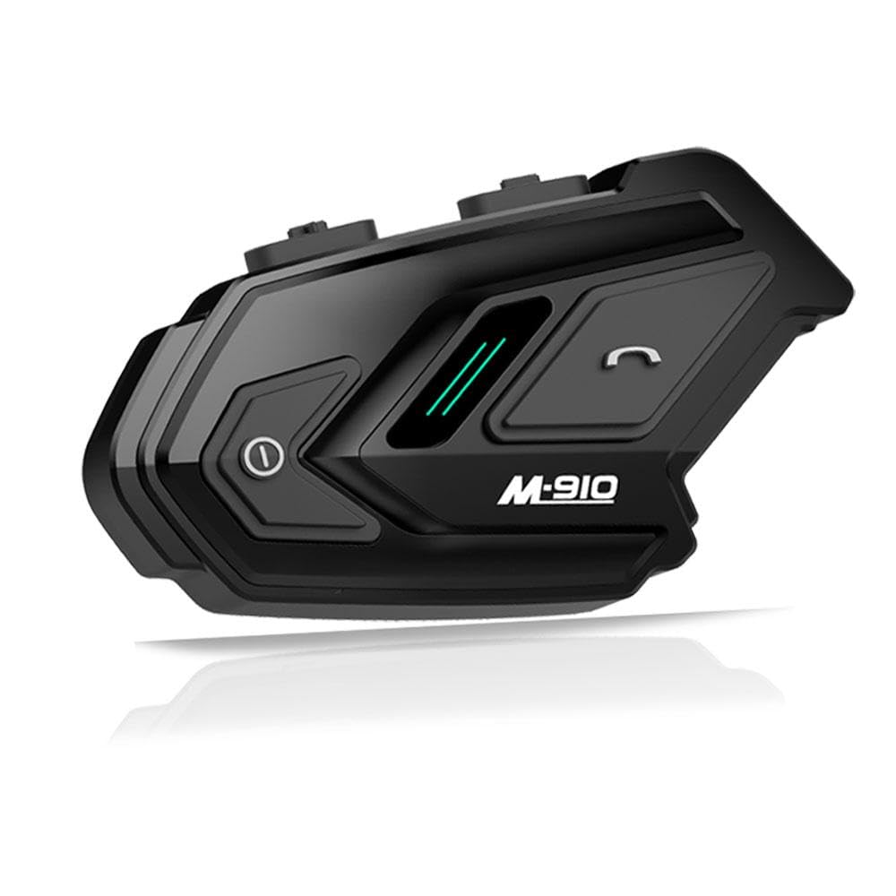 Helmet Bluetooth Headset[Dual Core], Motorcycle Helmet Bluetooth with DSP/CVC, 2-Way Bluetooth Communication System Headset Intercom, 6 Riders/Waterproof/Speakers/Music Sharing/Motorcycle Gear