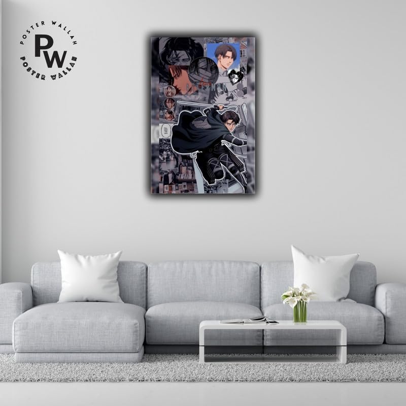 Image of POSTER WALLAH Attack On Titan Anime Poster for Home Office and Student Room Wall | Aesthetic Poster | Wall Decor ATCKONTTN07 (18X12 inch)