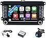 [2+32G] Android 11 Car Stereo with Wireless Carplay Android Auto for Volkswagen Jetta Beetle Tiguan Passat Golf Polo Skoda Seat 7 Inch Touchscreen Radio with GPS WiFi Bluetooth SWC FM Backup Camera