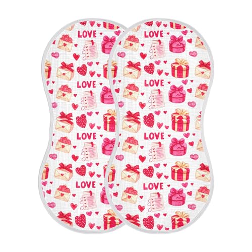 xigua Watercolor Gifts Muslin Baby Burp Cloths Set of 4, Super Soft & Absorbent Burping Rags, Cotton Burp Clothes Shower Gift for Newborn, Baby Girls and Boys2