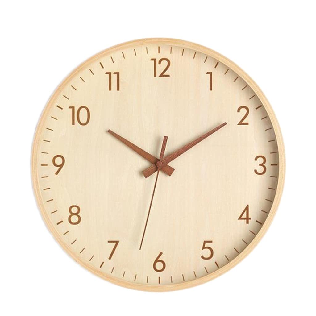 Horloge murale salon de style creatif horloge muette en bois de 16 pouces