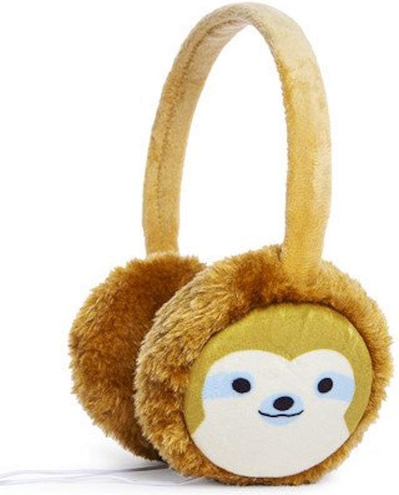Fuzzy Animal Plush Headphones (Sloth)