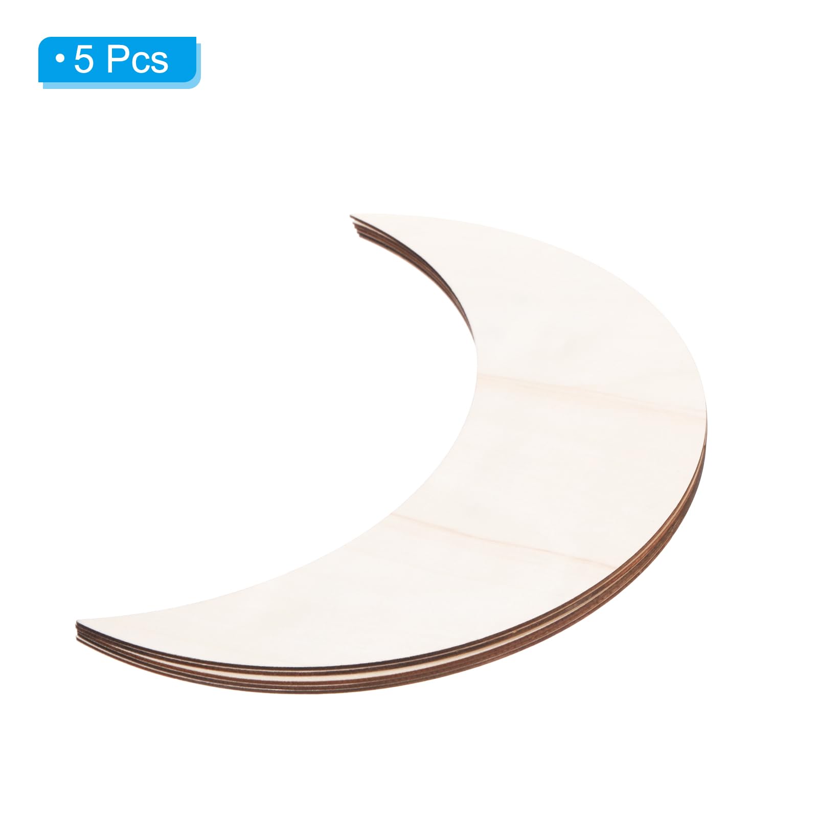 PATIKIL 11.4"x3.5" Wooden Moon - Image 3