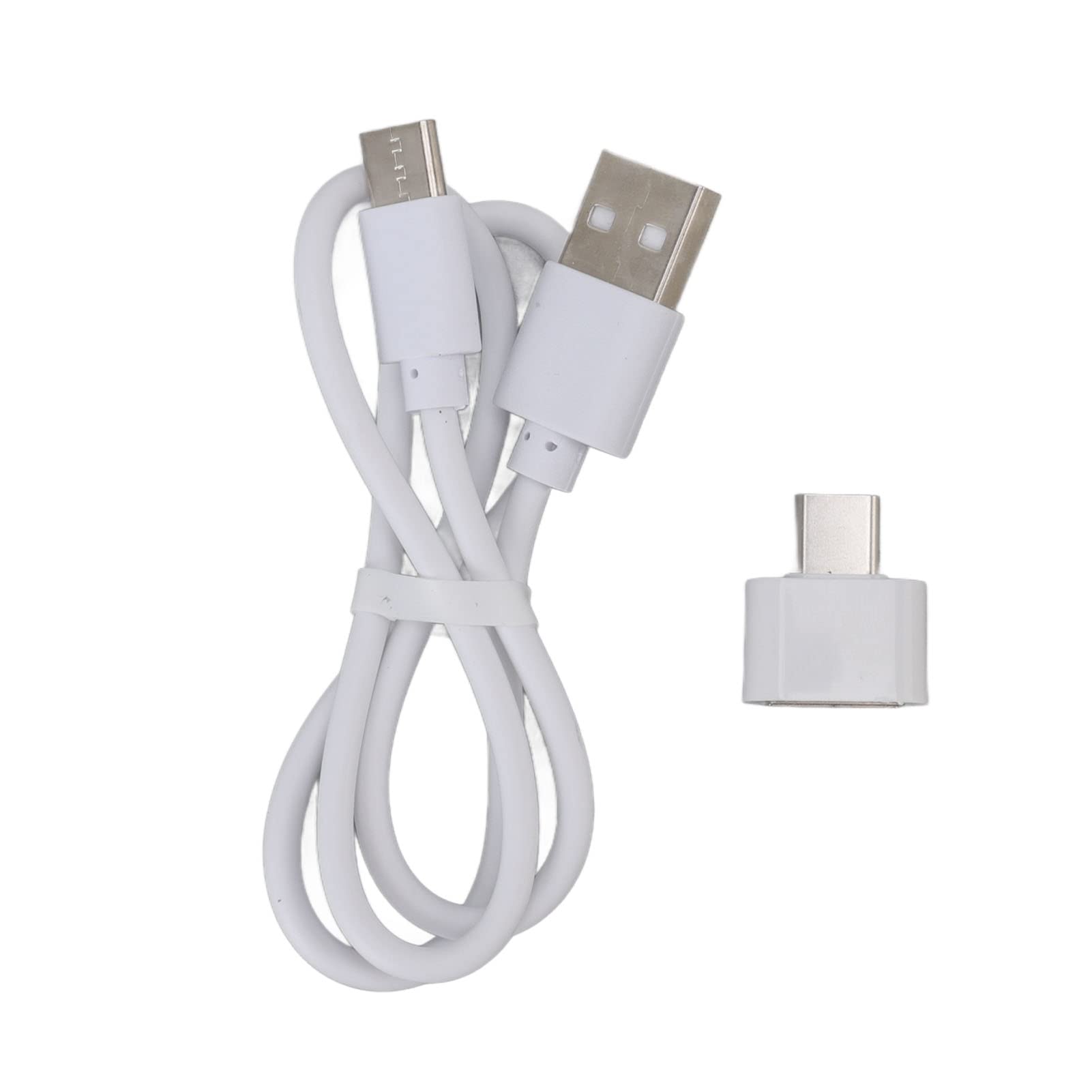 Calentador de manos USB 3000mAh banco de energía eléctrica recargable regalos de invierno al aire libre para hombres mujeres Camping Golf (Blanco)