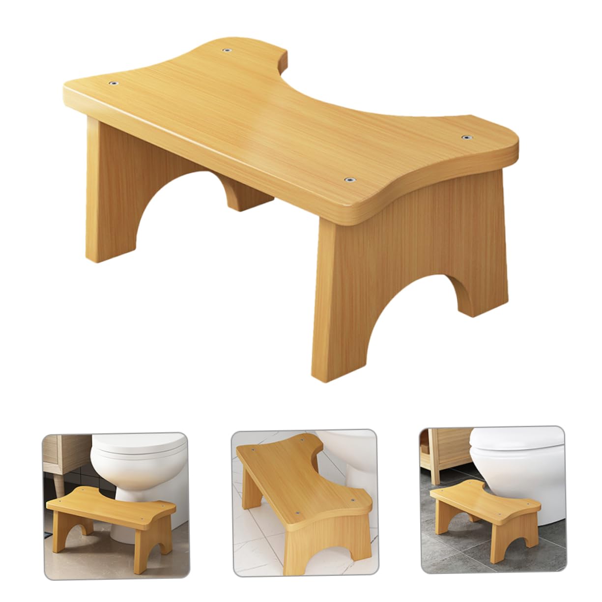 Ciieeo 2St Fußbank ablage für badezimmer badezimmermöbel badezimmerdekorationen badezimmer accessoires badzimmermöbel Tragbare Toilette WC-Sitzbezug Töpfchen Hocker Badezimmerstuhl Holz
