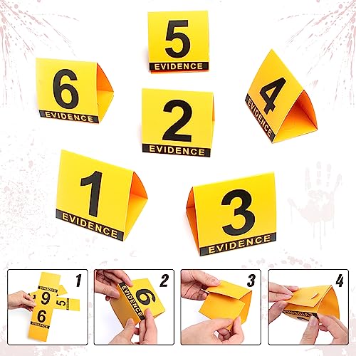 Kyson Halloween Crime Scene Decor Kit 15 Pcs Murder Mystery Dinner Party Decorations Spy Detective Clue Themed Party Props - Image 4
