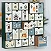 GUOER 2025 Wooden Advent Calendar, 13 Inch Christmas Advent Calendar with 25 Large Drawers, Christmas Countdown Calendar, Premium Wood Hand Painted Refillable Advent Cute Holiday Decoration (Green)