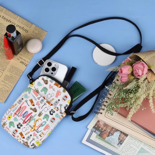 TOBGBE Nurse Zipper Crossbody Bag, Nursing Bags for Nurses, Nurse Accessories for Work, Funny Graduation Appreciation Gift4