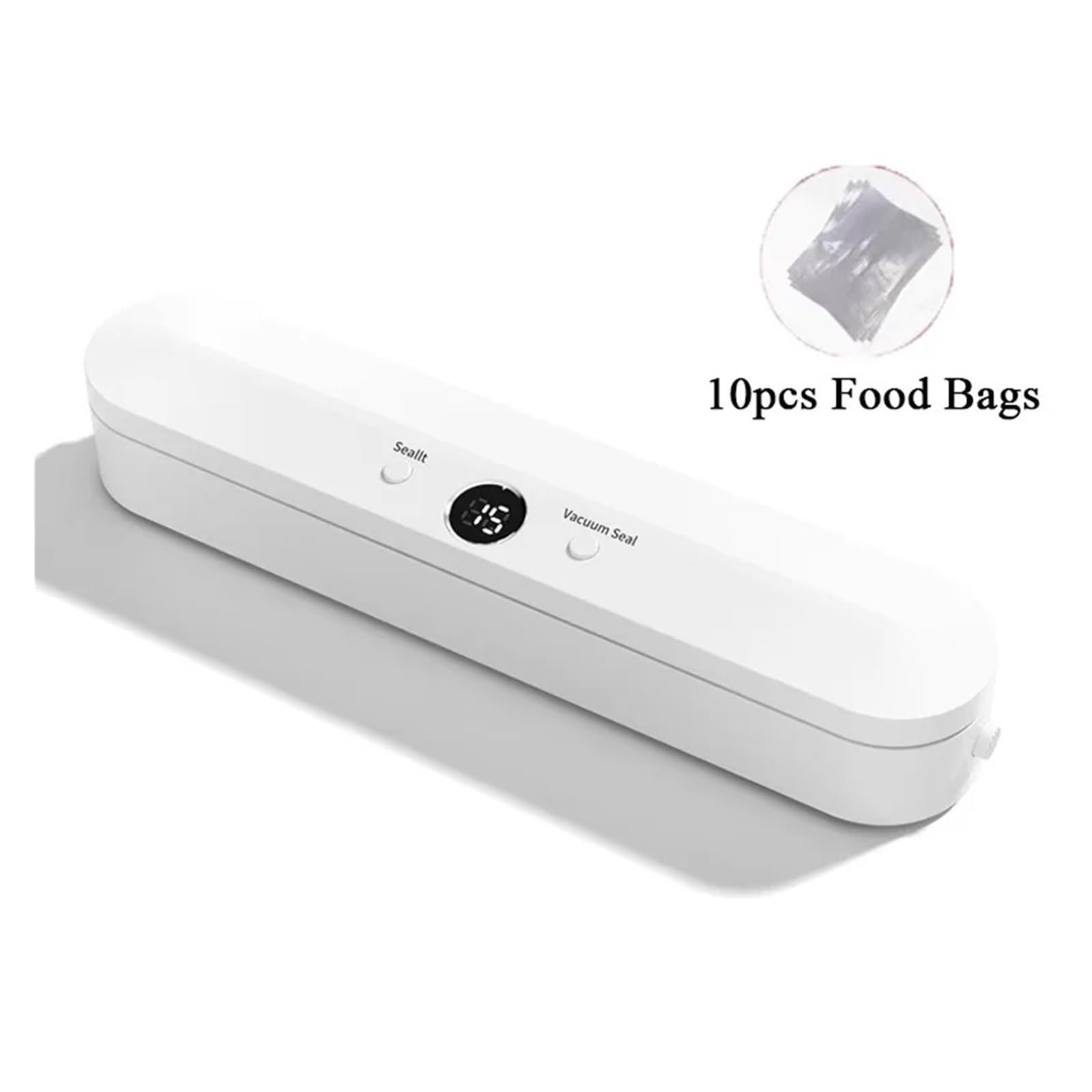Soldador, Máquina selladora al vacío automática for almacenamiento de alimentos con 10 Uds. Máquina selladora de bolsas de comida gratis for envasado al vacío