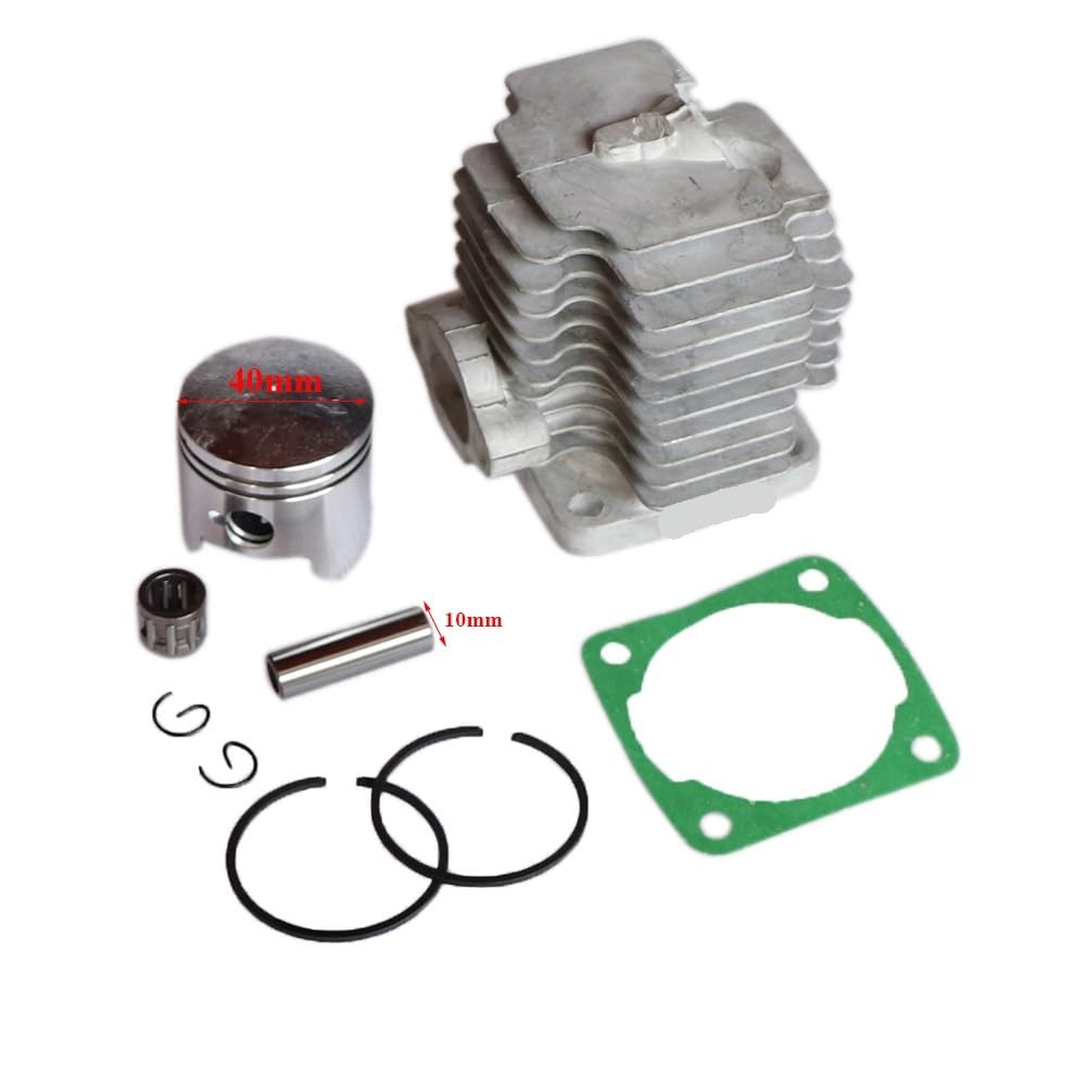 Pistone Motore Adatto per Dirt Bike 49CC (44-6) o 47CC (40-6) Testata motore con spinotto pistone Kit completo Pistone e fasce(40-6)