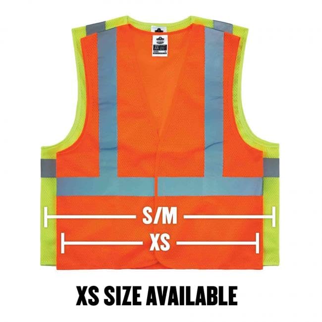Image of Ergodyne GloWear Reflective Safety Vest, Yellow, Orange, Mesh, Adults, Unisex, Hi-Visibility Safety Vest, Vest