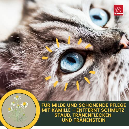 EMMA Augentropfen & Ohrenreiniger für Katzen – Augenpflege & Ohrenpflege zur Reinigung von Tränenflecken, Schmutz & Reizungen – sanfte Augen- und Ohrenspülung mit Kamille (2×100ml)