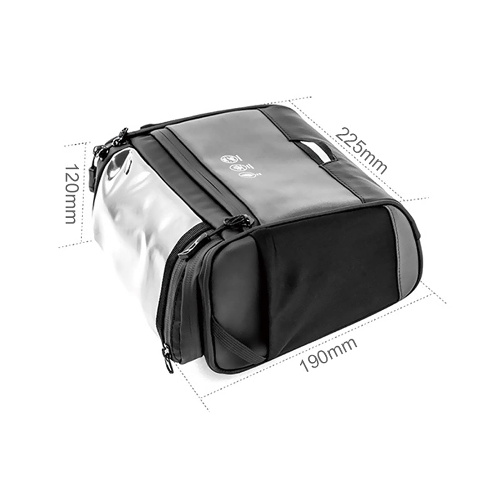 Sacoche de Guidon Vélo 3.5L Sac de Panier de Vélo Étanche avec Écran Tactile Sac Avant de Vélo de vélo réfléchissant, avec Bandoulière Sac de Rangement pour Velo Route, Velo Electrique,Multicoloured