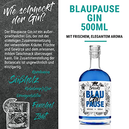Breaks BLAU PAUSE Gin I Einzigartiger blauer Gin mit Lavendel & frischen Zitronen I Geschmack: Mild mit fruchtiger Note… - Image 4